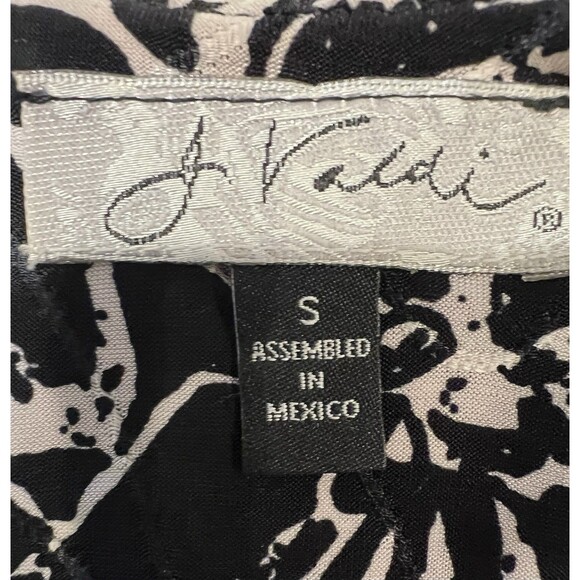 J. Valdi Sleeveless Coverup Pocket Black And White Dress Size Small - Picture 5 of 7